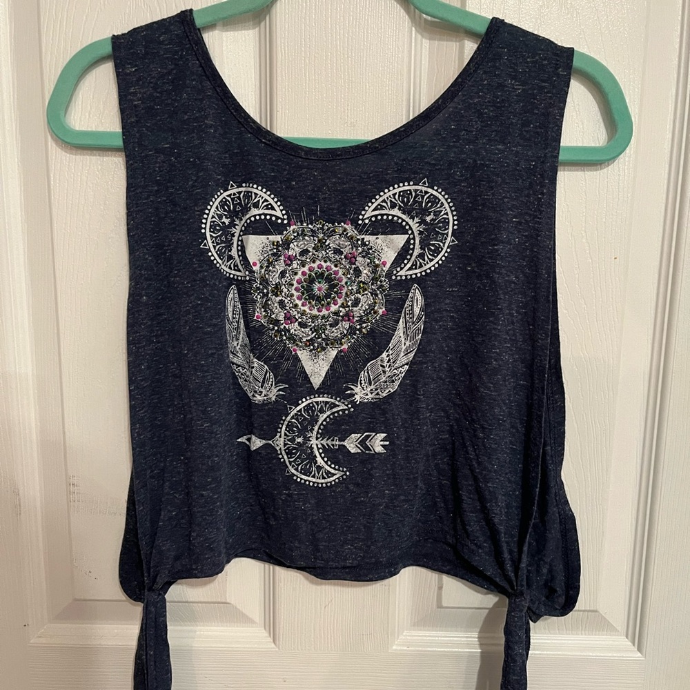 Medium Heather blue crop top